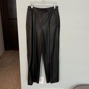 Women’s black faux leather pants. Halogen. Size 8.